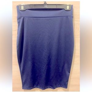 Navy tight skirt mid length